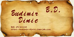 Budimir Dinić vizit kartica